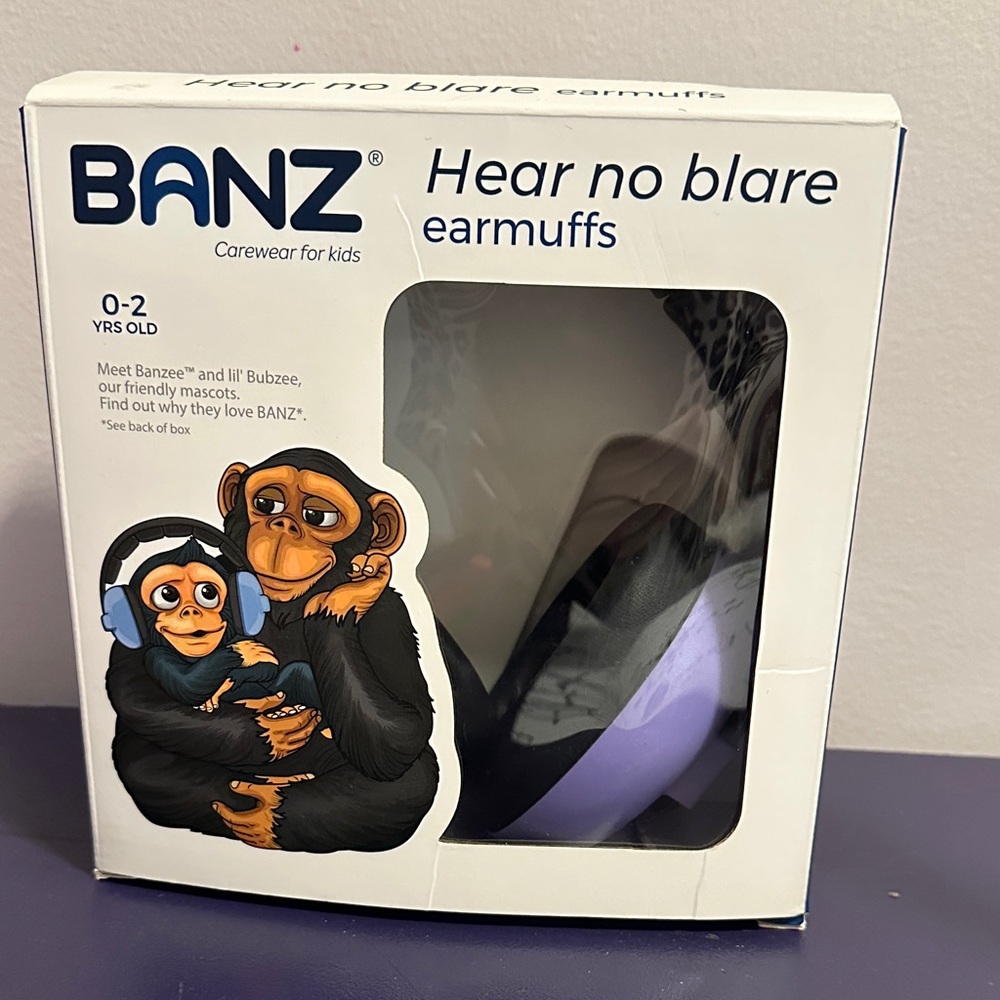 Kids No Blare Protective Earmuffs - Purple and Black